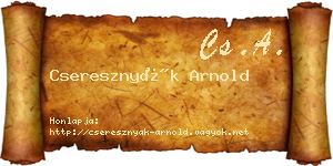 Cseresznyák Arnold névjegykártya